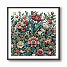 Floral Border 1 Art Print