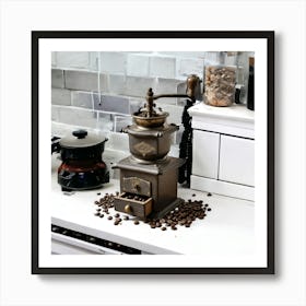 Coffee Grinder In The Kitchen Art Print