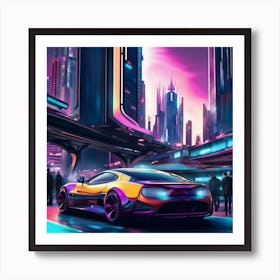 Futuristic City 1 Art Print