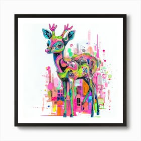 Deer Canvas Print 1 Art Print