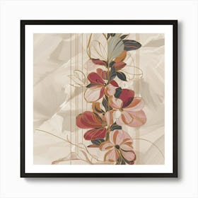 Flowers On A Wall Art Print