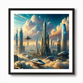 Futuristic City 3 Art Print