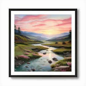 Landscape Indian Valley Sunrise Art Print