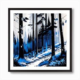 Snowy Forest 6 Art Print