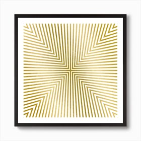 Converge Gold Square Art Print