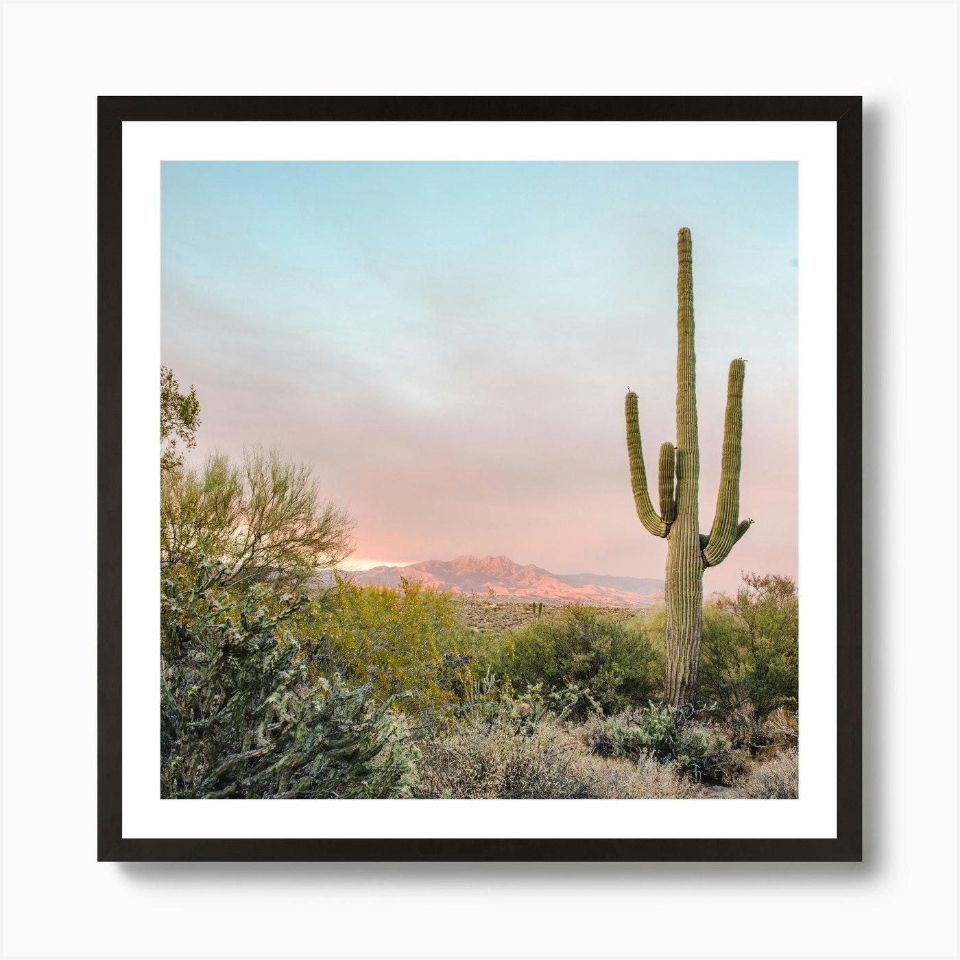 Desert Sunset 1 Square Art Print by Erica Fuchs Photography - Fy