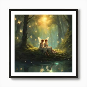 Fairy Friends In The Forest Art Print