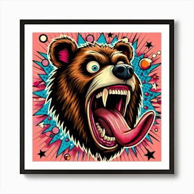 Bear With Tongue Out Art Print