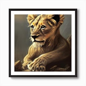 Lion Cub Art Print