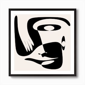 Cubism Abstract face 1 Art Print