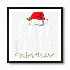 Womens Funny Gigi Claus Christmas Pajamas Santa Art Print