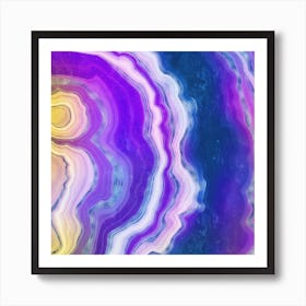 Neon Agate Texture 02 Art Print