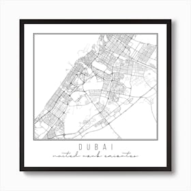 Dubai United Arab Emirates Street Map Art Print