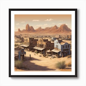 Old West Town Art Print