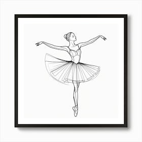 ballerina Drawing 1 Art Print