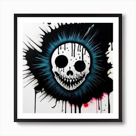 Skull Splatter 3 Art Print