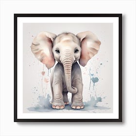 Elephant cub Art Print