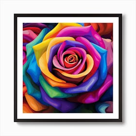 Rainbow Roses 2 Art Print