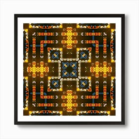 Ethnic Pattern Abstraction From Lines Art Print