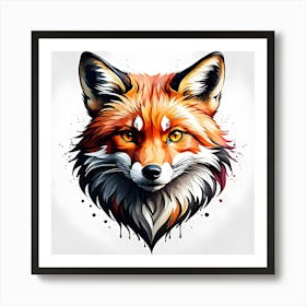 Fox Head 9 Art Print