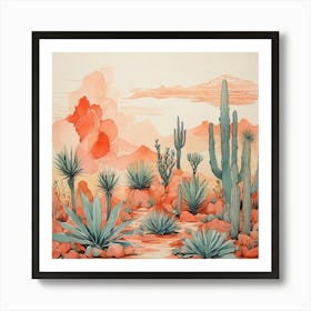 Desert Landscape art print Art Print