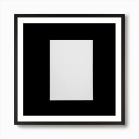 White Paper On A Black Background Art Print