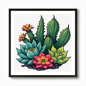 Cactus Garden Art Print