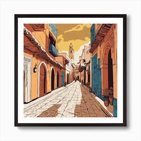 Moroccan Street Marrakech Art Print