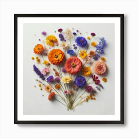 Flowers In A Circle 1 Art Print