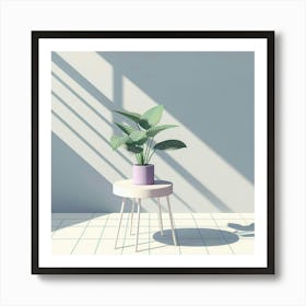 Plant On A Table Art Print