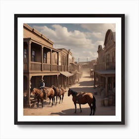 Old West Town 43 Art Print