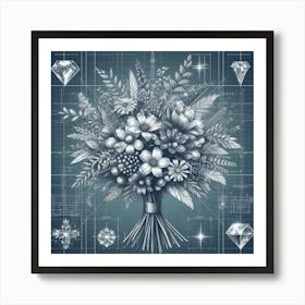 Bouquet Of Diamonds 1 Art Print