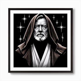 Obi Wan Kenobi Star Wars Dot Art Print Art Print