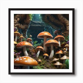 Mushroom Forest 5 Art Print