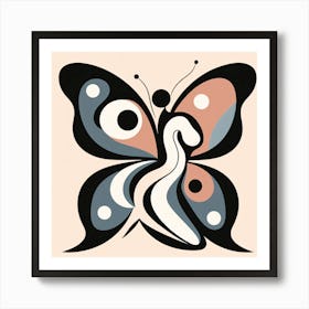 Butterfly Woman Abstract III Art Print