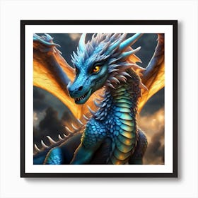 Blue Dragon Art Print