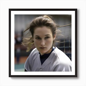 Girl In A Baseball Uniform Poster