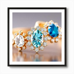 Elegance in Jewels: A Study of Sparkle and Hue Art Print