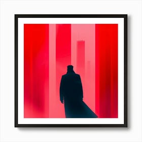 Man In Red Coat Art Print