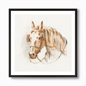 Head Of A Horse With Blinkers 1, Jean Bernard Art Print