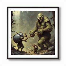 Trolls In The Woods 1 Art Print