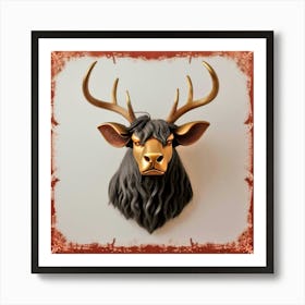 Deer Head 17 Art Print