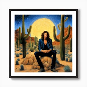 Chris Cornell Starry Night Art Print