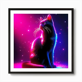 Feline Cat Creative Artwork Illustration 115 Art Print