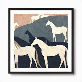 Abstract Equines Collection 3 Art Print