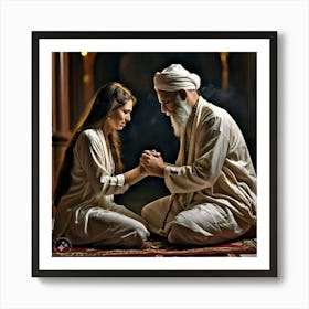 Islamic Couple Praying Art Print