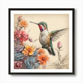 Hummingbird 60 Art Print