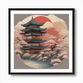 Japanese house Pagoda Art Print