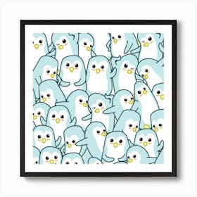 Penguins Pattern Art Print