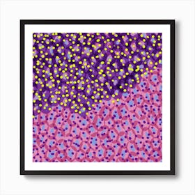 Abstract Pink Dots Art Print